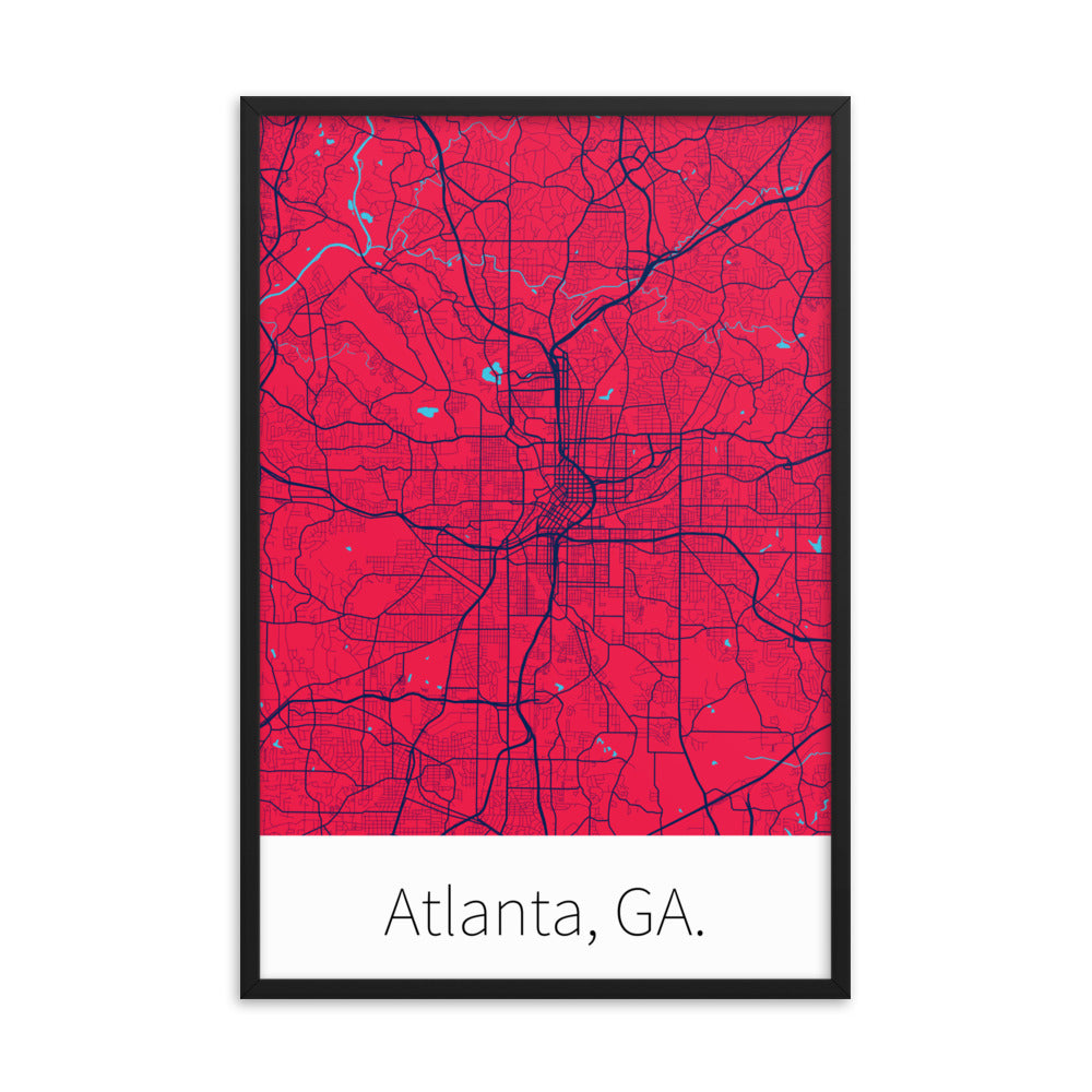 Atlanta, GA. - Scarlet & Navy