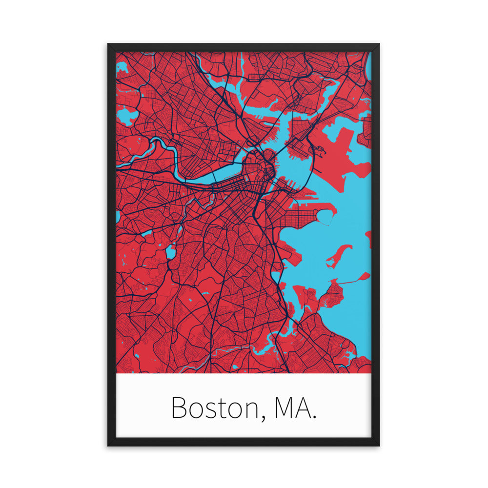 Boston, MA. - Red & Blue