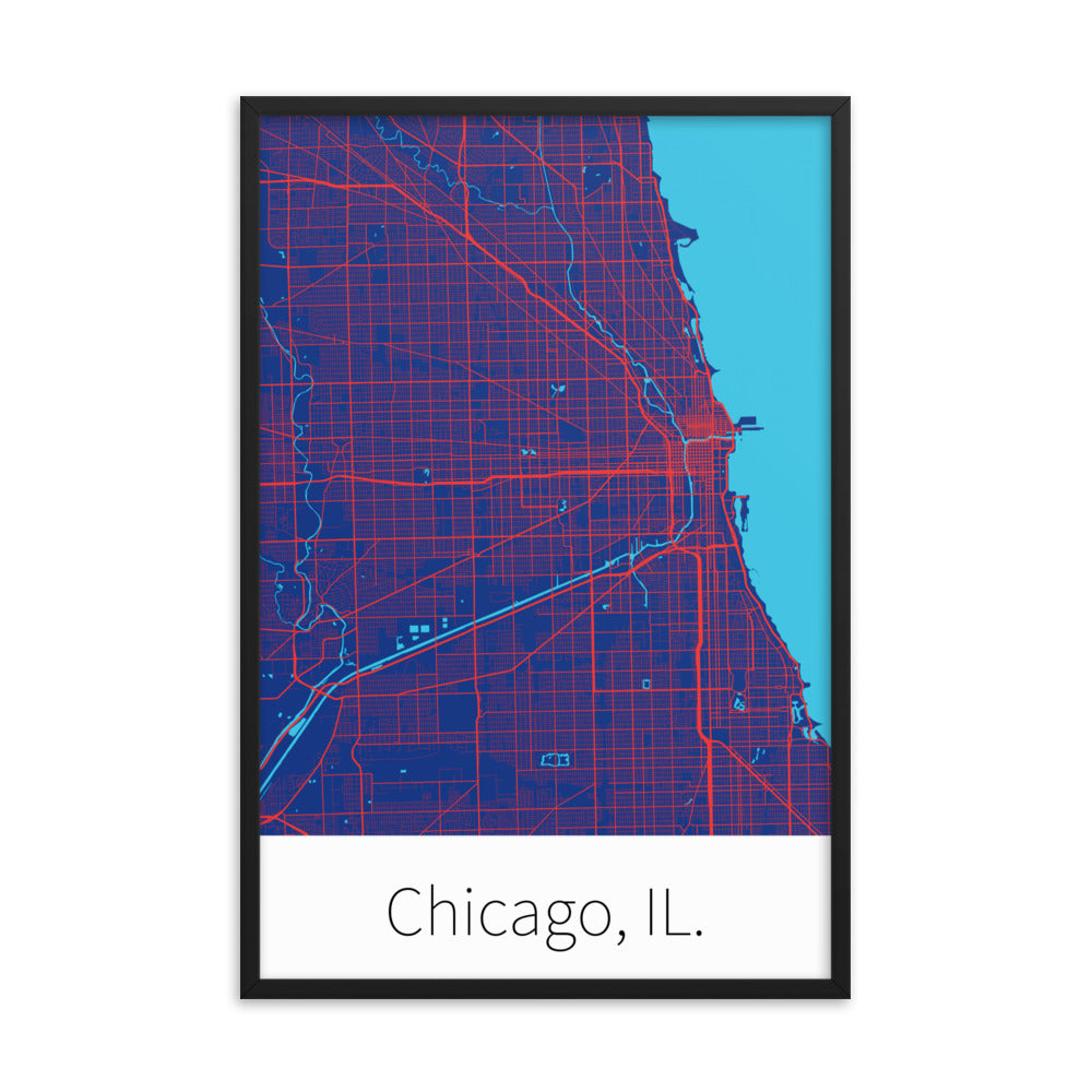 Chicago, IL. - Blue & Red