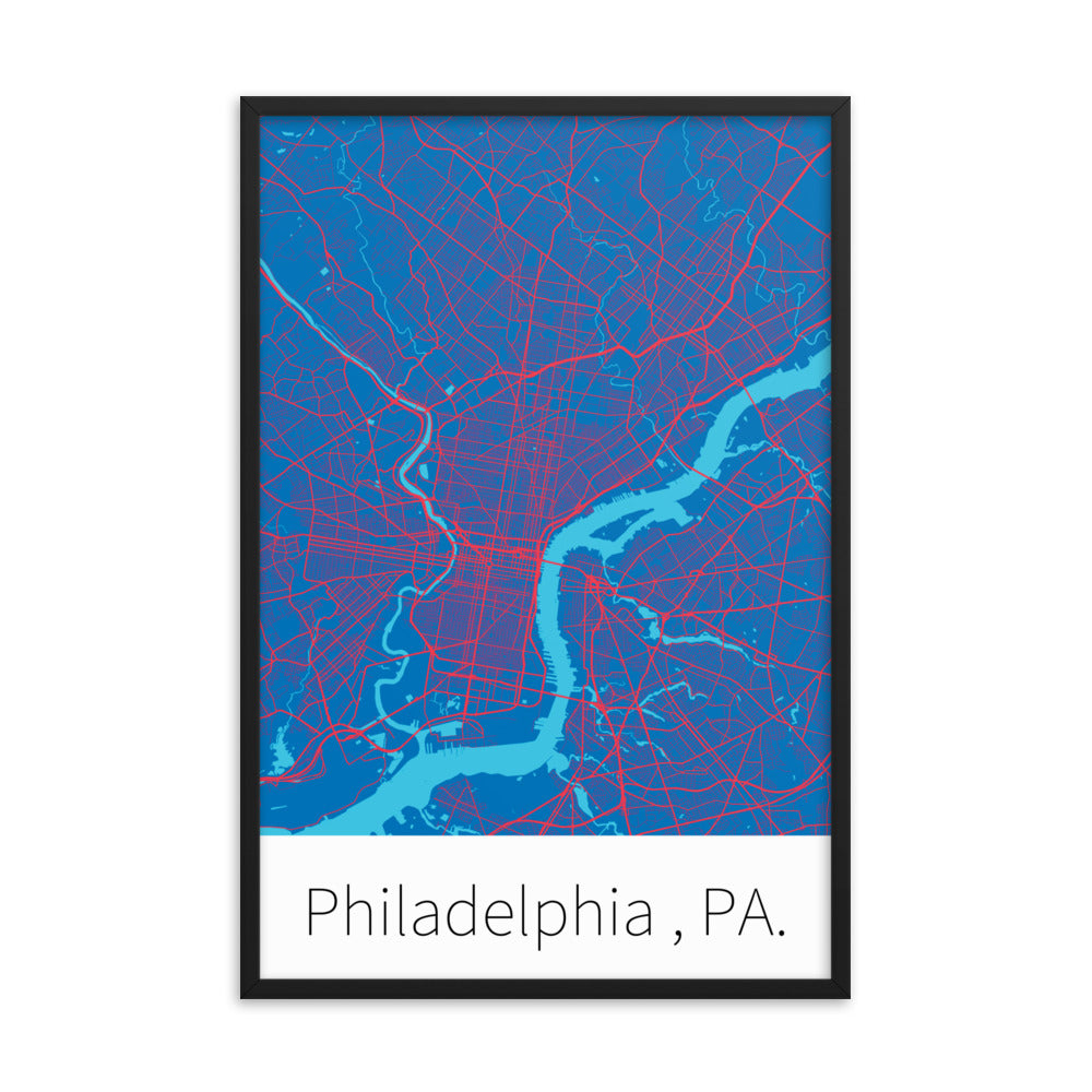 Philadelphia, PA. - Blue & Red