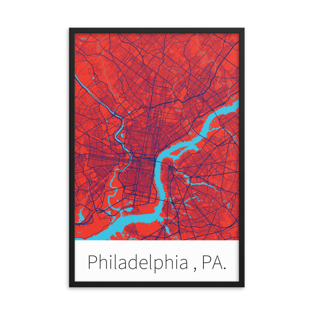 Philadelphia, PA. - Red & Blue