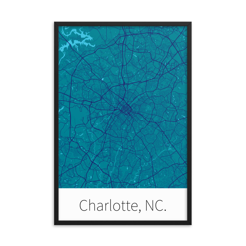 Charlotte, NC. - Teal & Purple