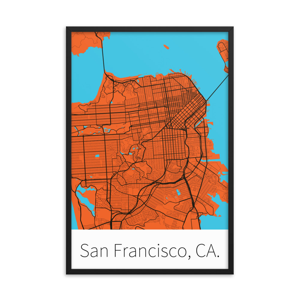 San Francisco, CA. - Orange & Black