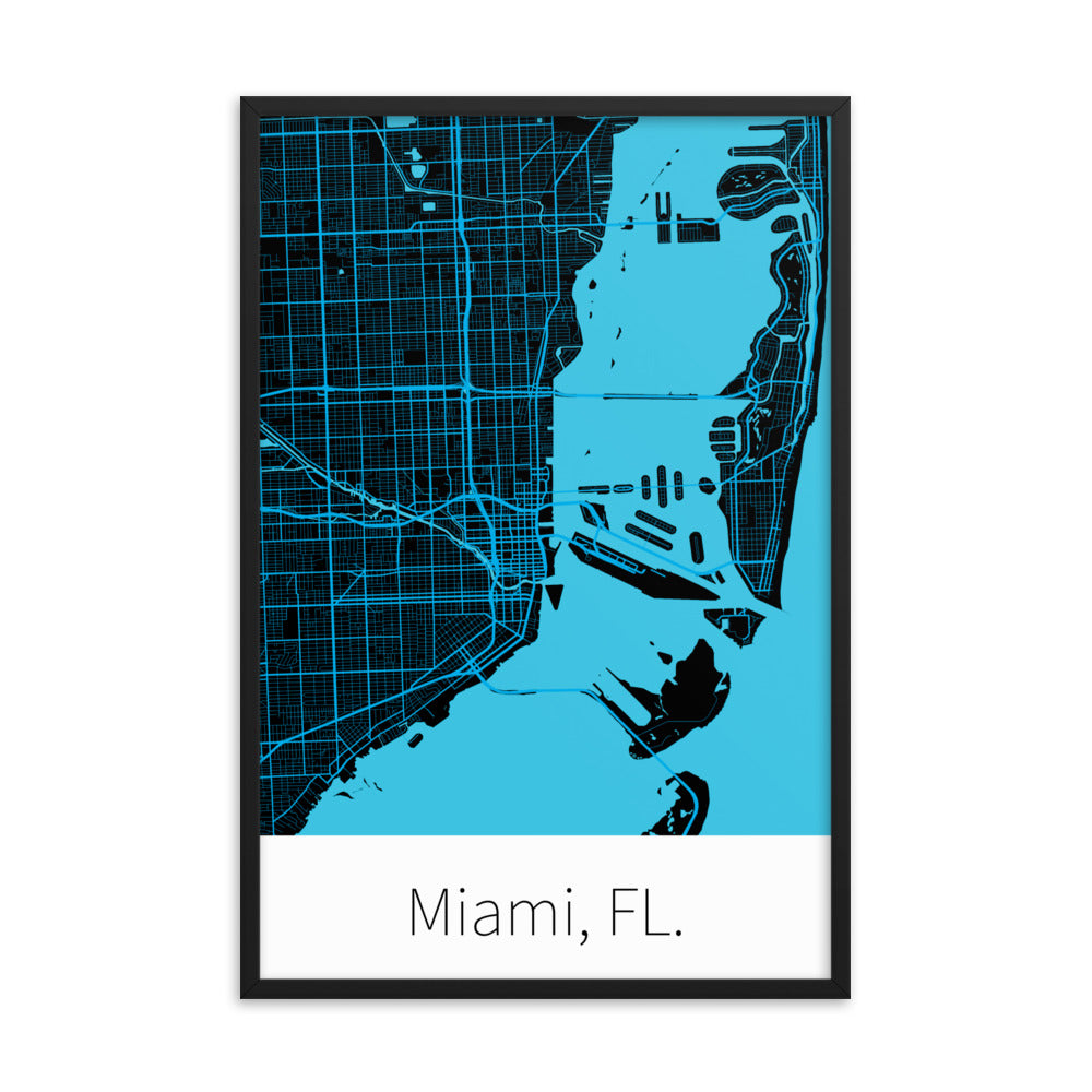 Miami, FL. - Black & Miami Blue