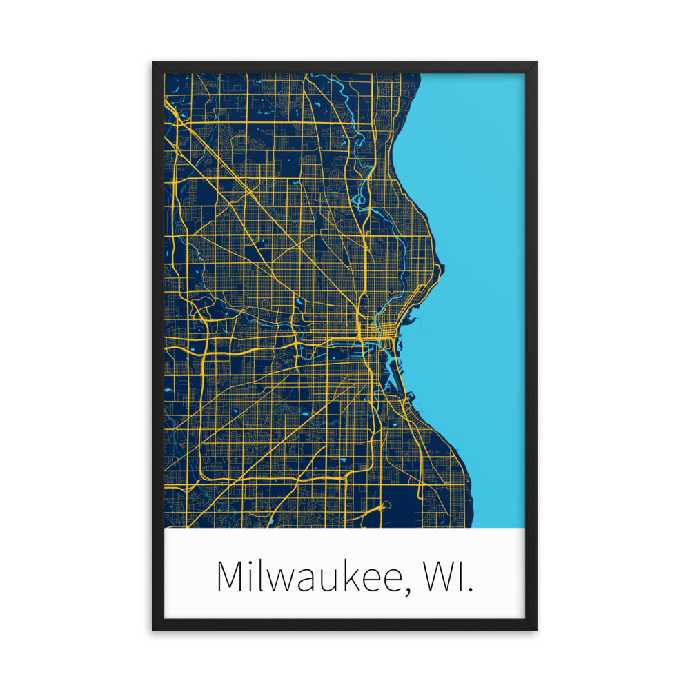 Milwaukee, WI. - Navy Blue & Yellow