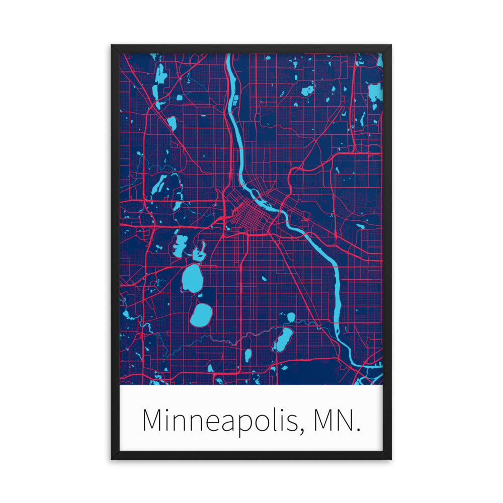 Minneapolis, MN. - Navy & Scarlet Red