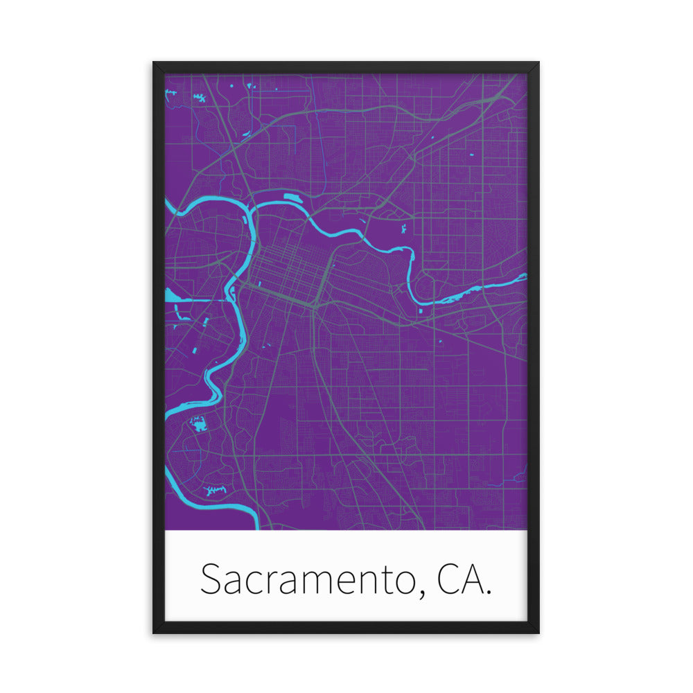 Sacramento, CA. - Purple & Gray