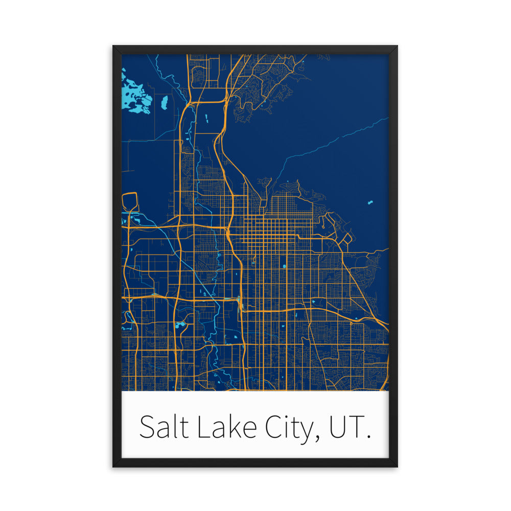 Salt Lake City, UT. - Navy & Yellow