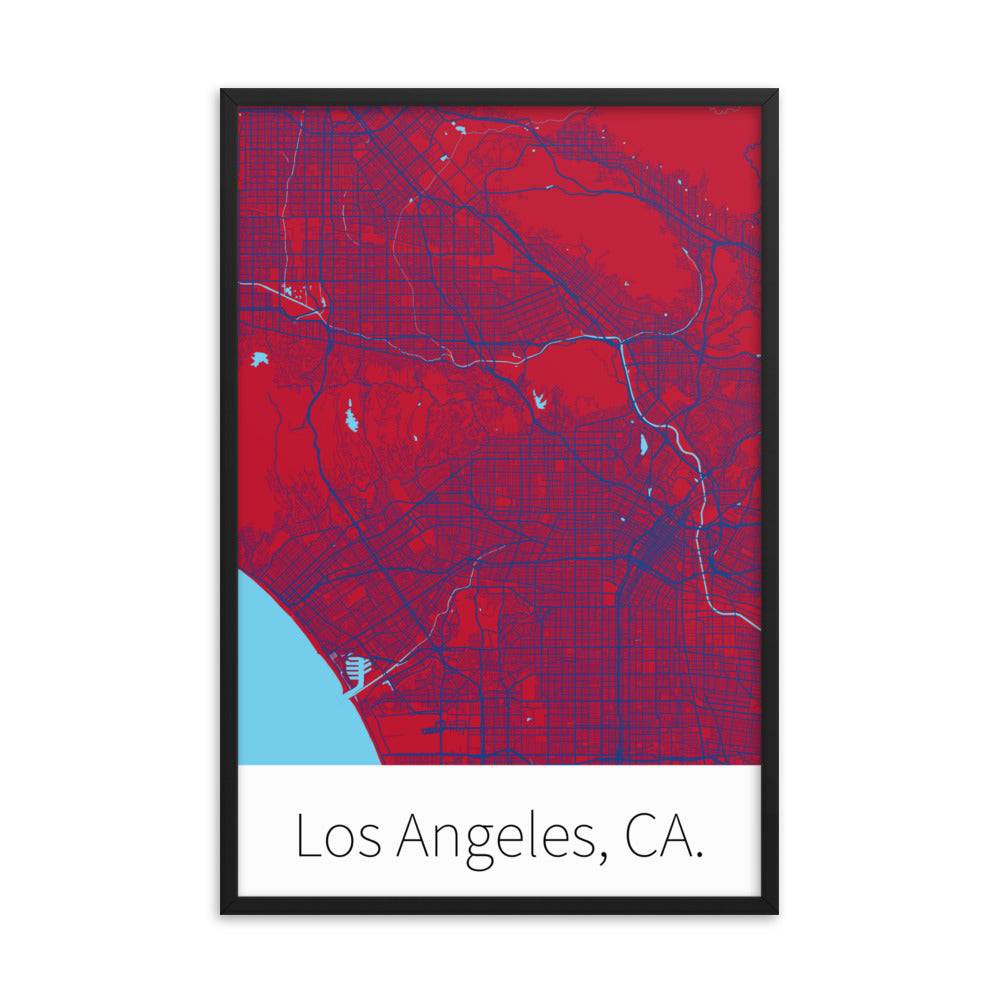 Los Angeles, CA. - Red & Blue