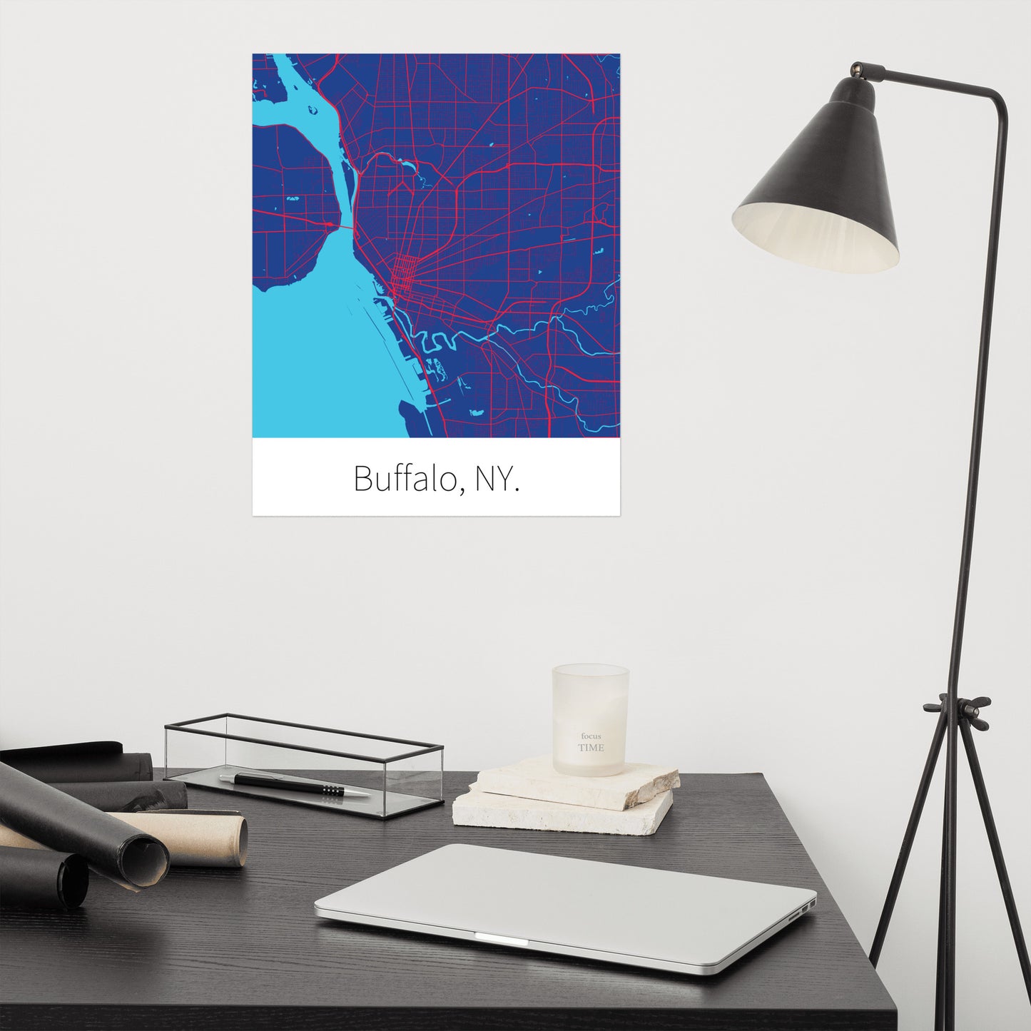 Buffalo, NY. - Blue & Red