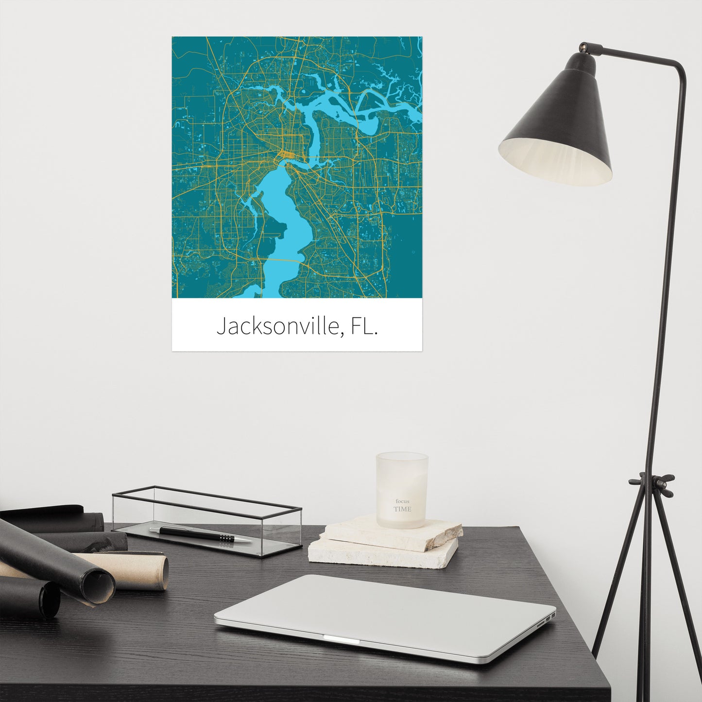 Jacksonville, FL. - Teal & Gold