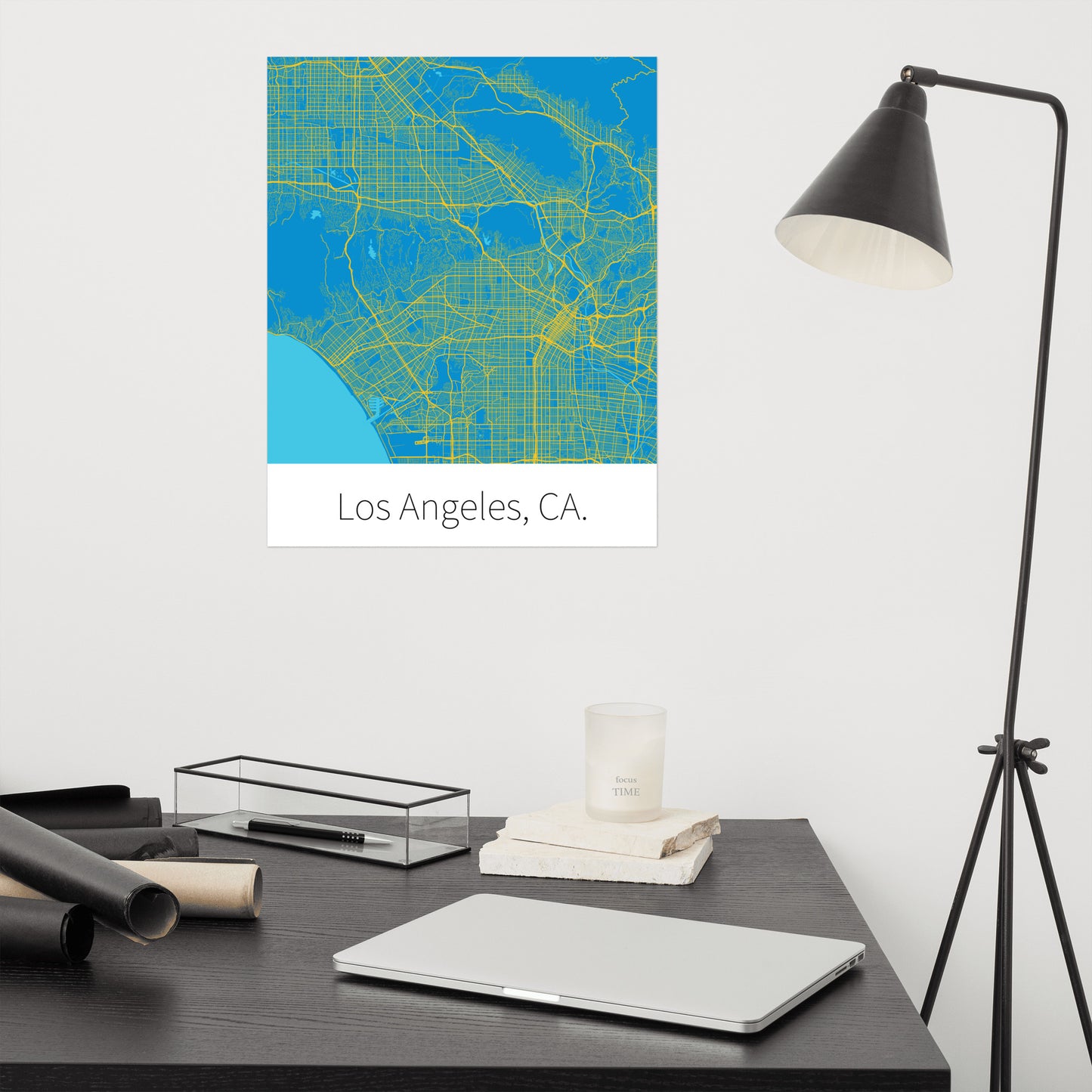 Los Angeles, CA. - Powder Blue & Sunshine Gold