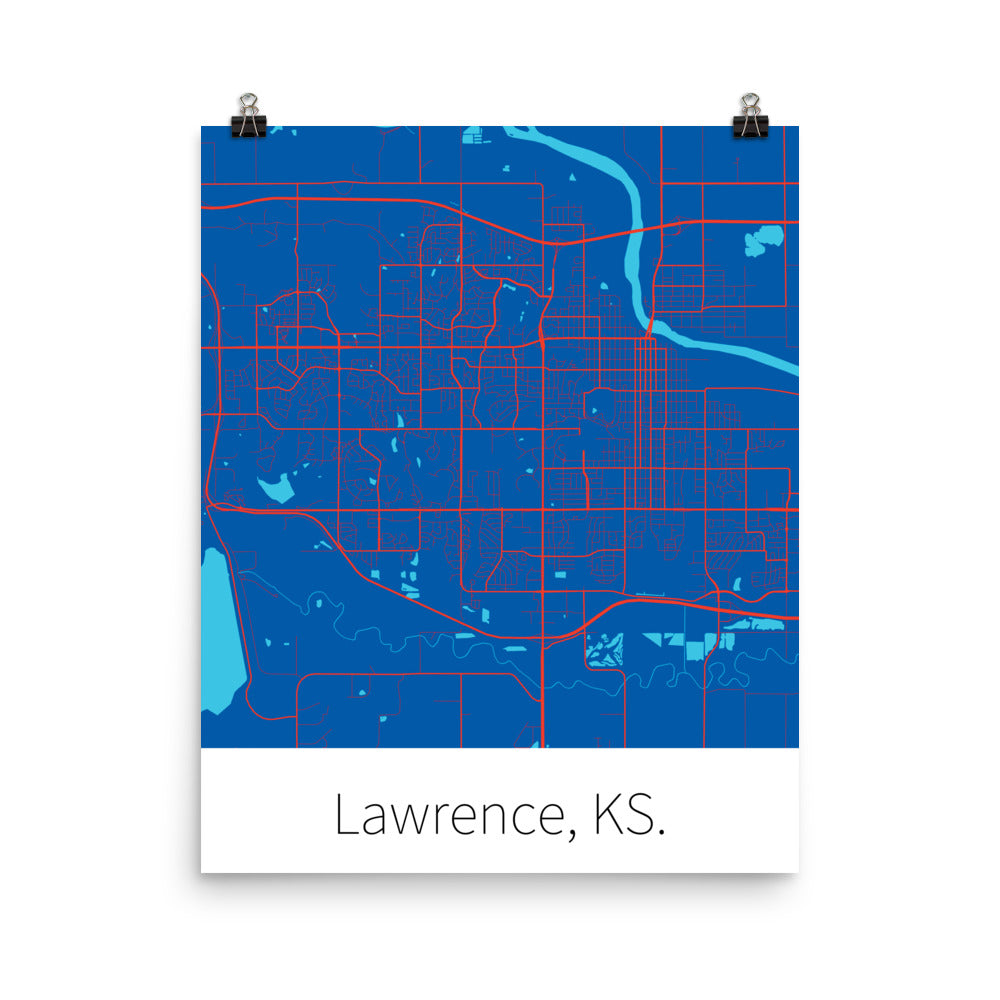 Lawrence, KS. - KU Blue & Crimson