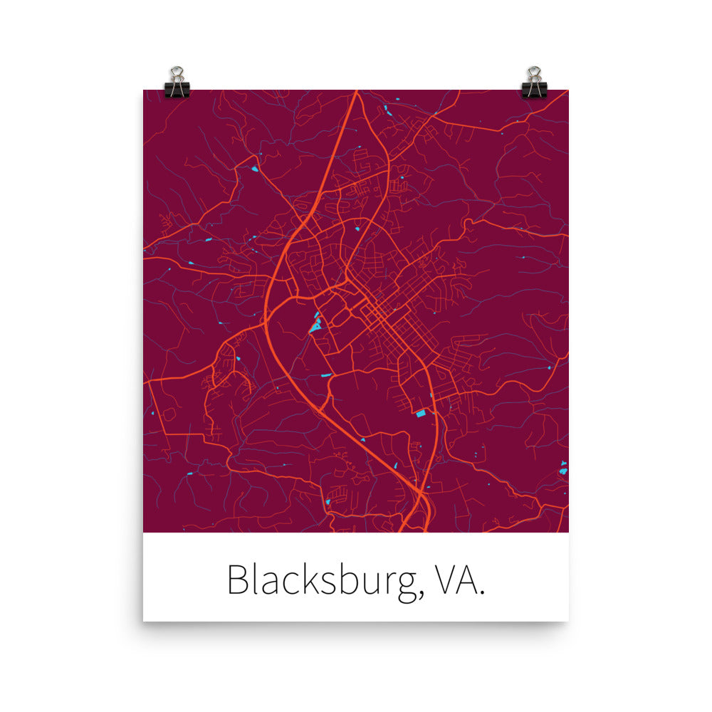 Blacksburg, VA. - Chicago Maroon & Burnt Orange