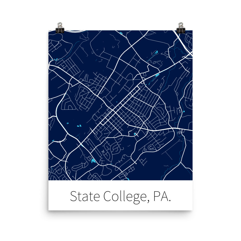 State College, PA. - Blue & White