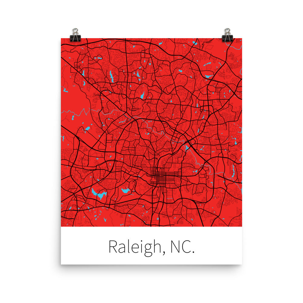 Raleigh, NC. - Red & Black