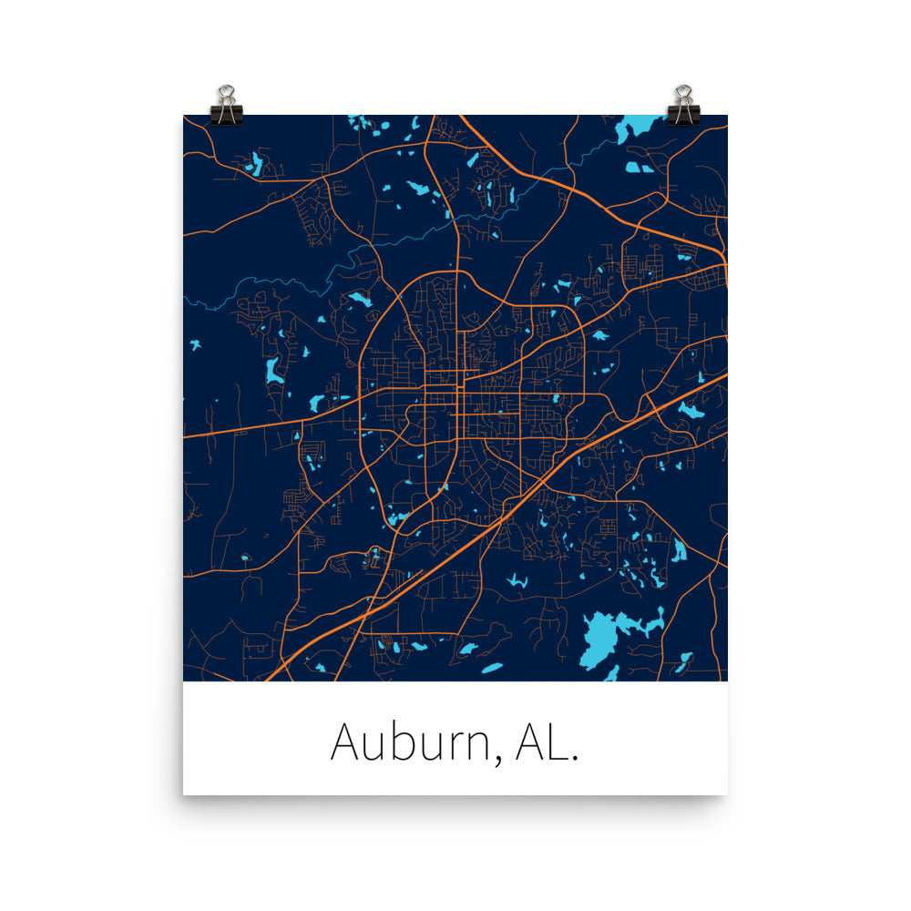 Auburn, AL. - Blue & Orange