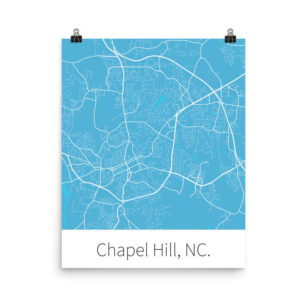 Chapel Hill, NC. - Carolina Blue & White