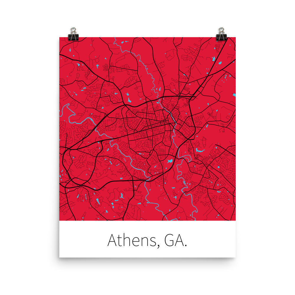 Athens, GA. - Red & Black