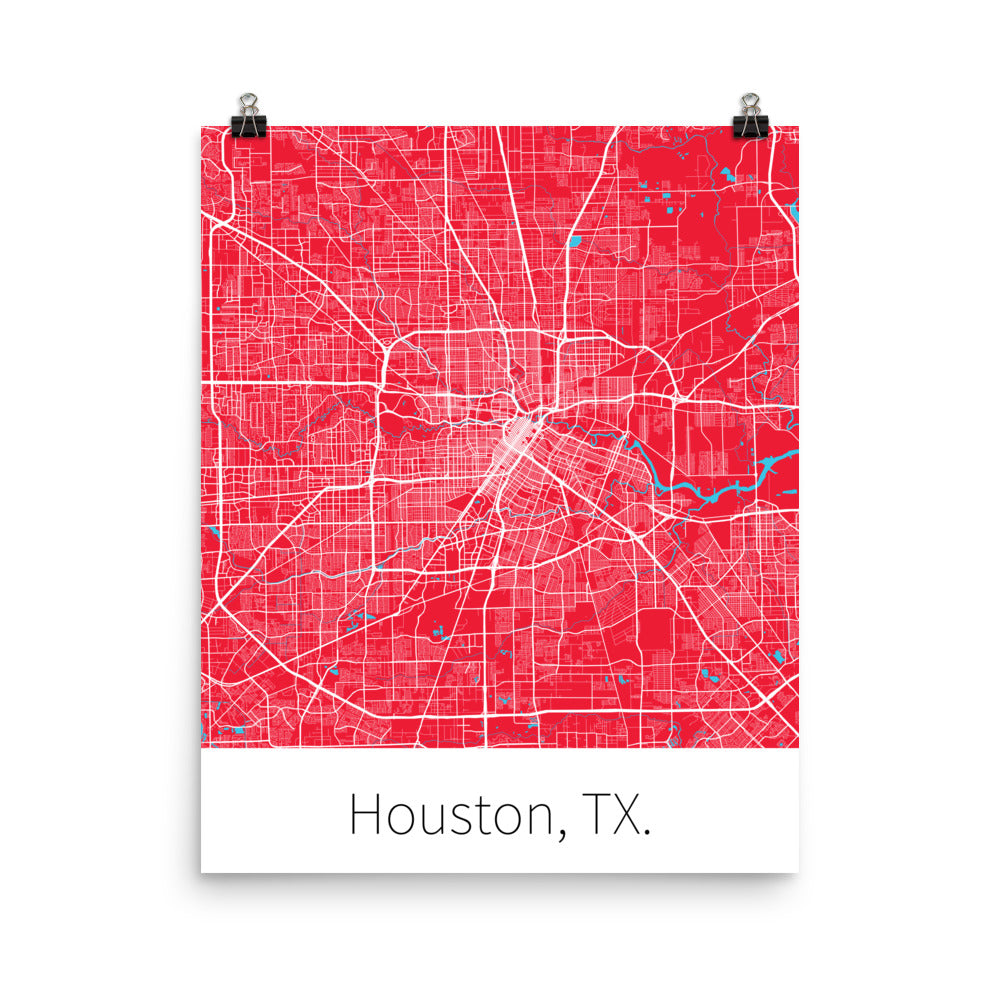 Houston, TX. - Red & White