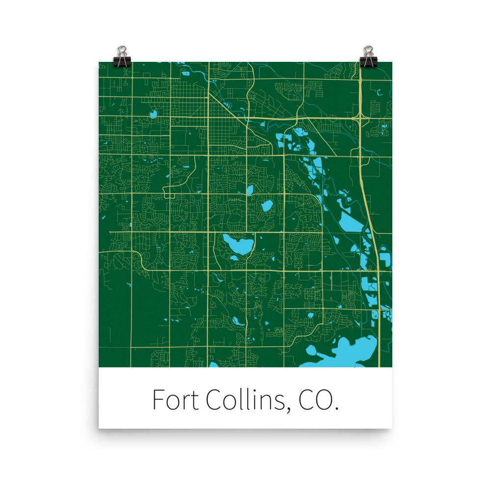 Fort Collins, CO. - Green & Gold