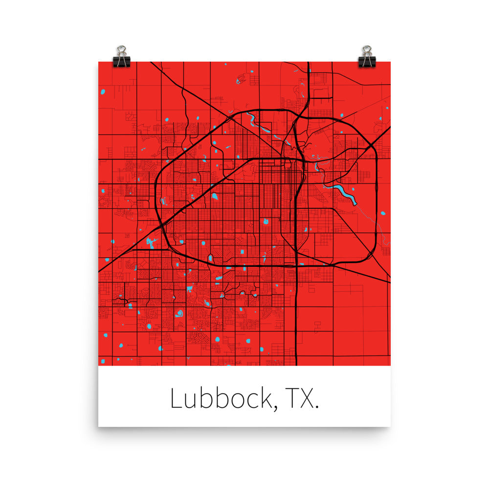 Lubbock, TX. - Red & Black