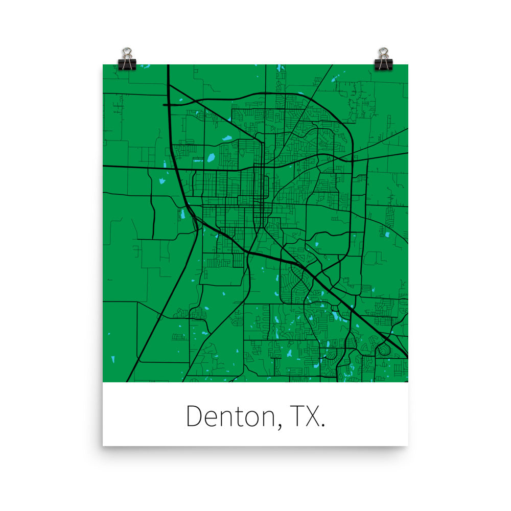 Denton, TX. - Green & Black