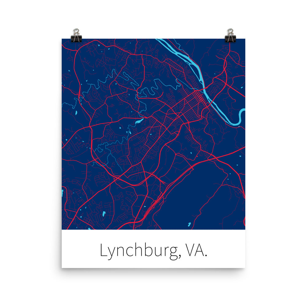 Lynchburg, VA. - Blue & Red