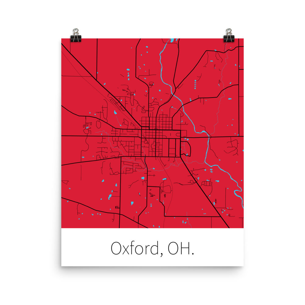 Oxford, OH. - Red & Black