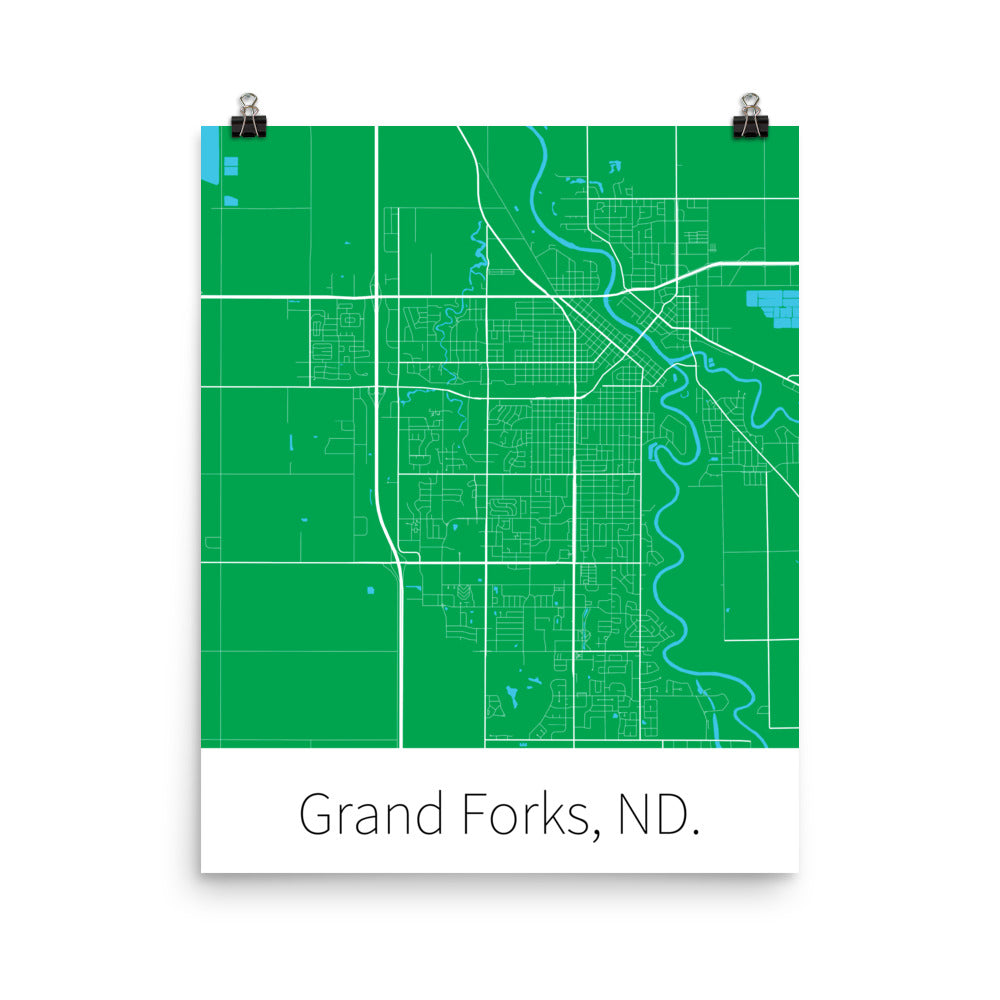 Grand Forks, ND. - UND Green & White