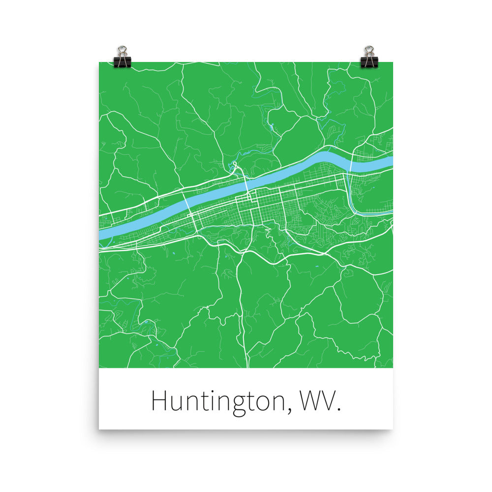 Huntington, WV. - Green & White