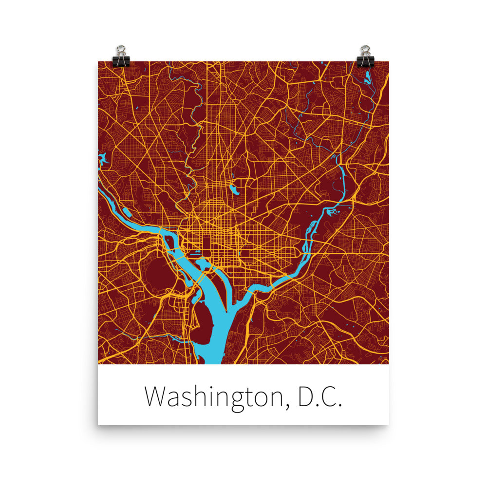 Washington, D.C. - Burgundy & Gold