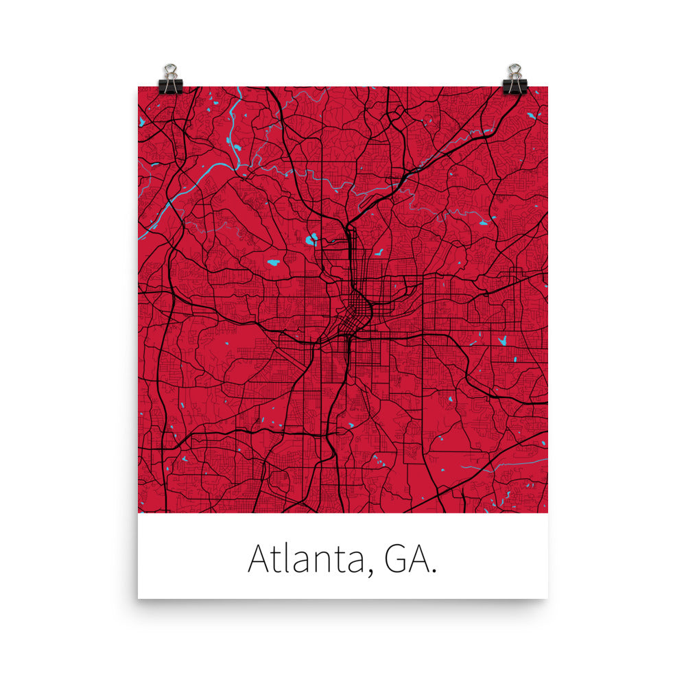 Atlanta, GA. - Red & Black