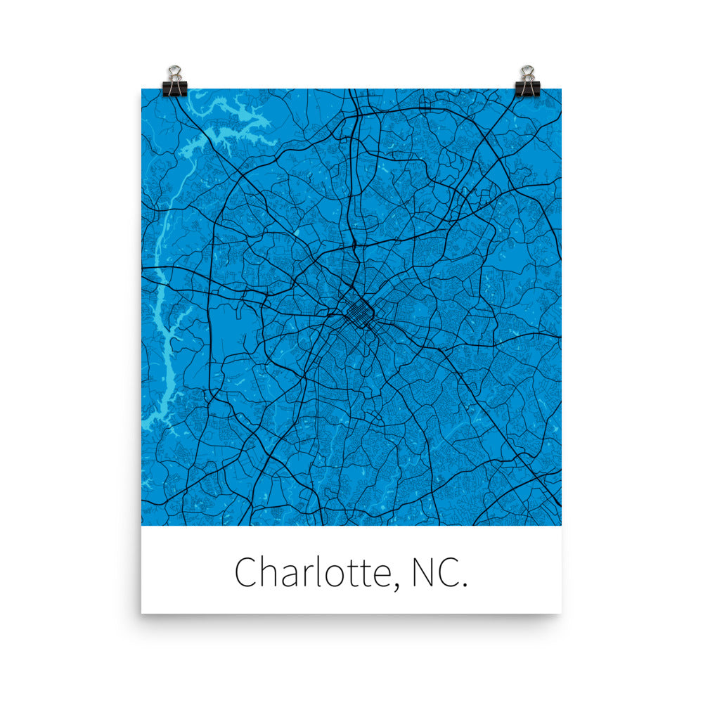 Charlotte, NC. - Carolina Blue & Black