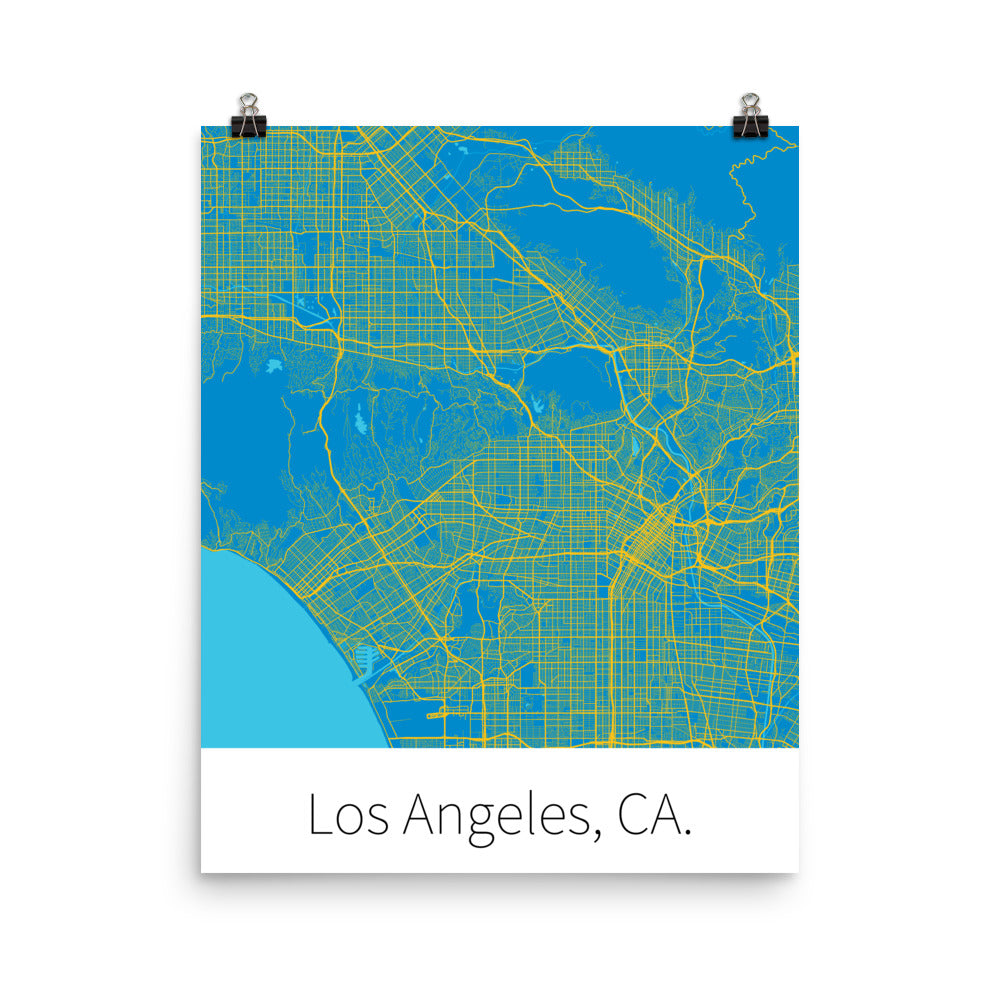 Los Angeles, CA. - Powder Blue & Sunshine Gold