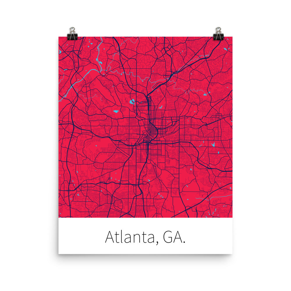 Atlanta, GA. - Scarlet & Navy