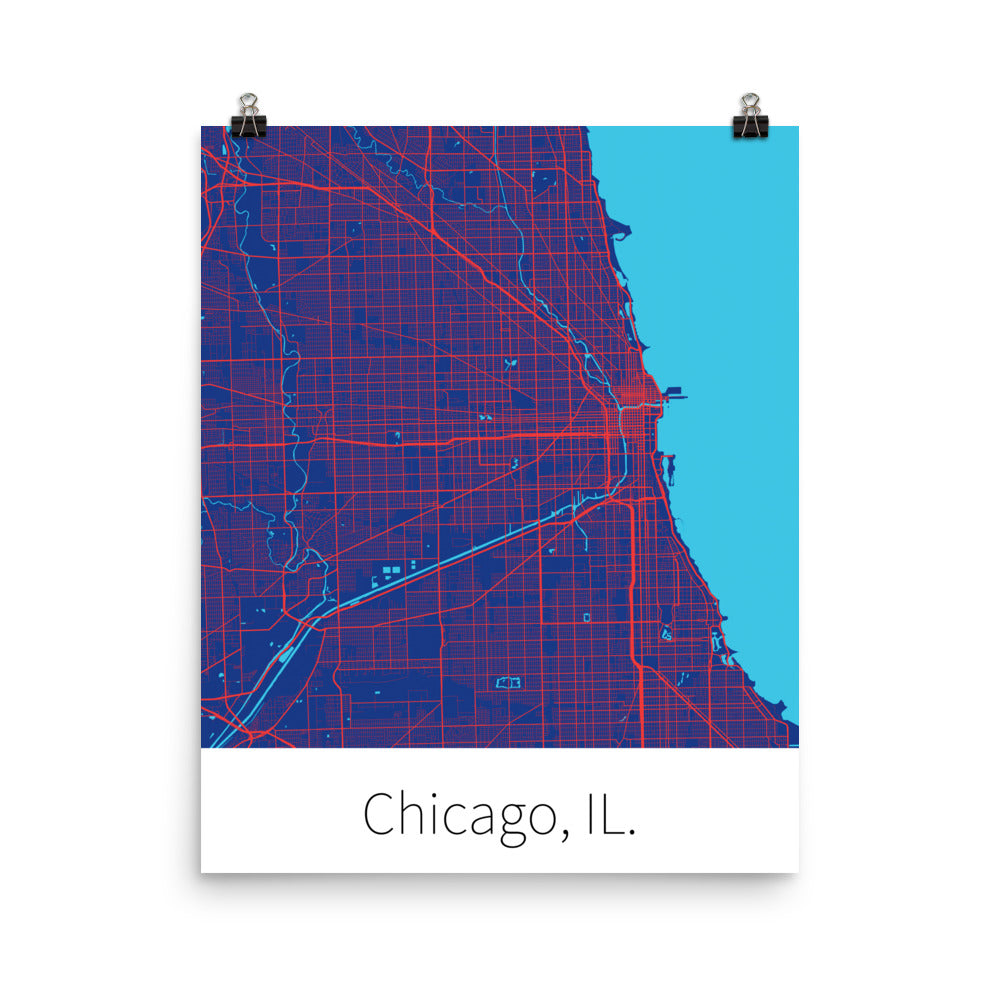 Chicago, IL. - Blue & Red