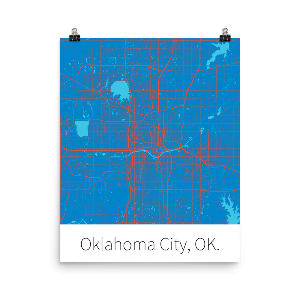 Oklahoma City, OK. - Blue & Orange