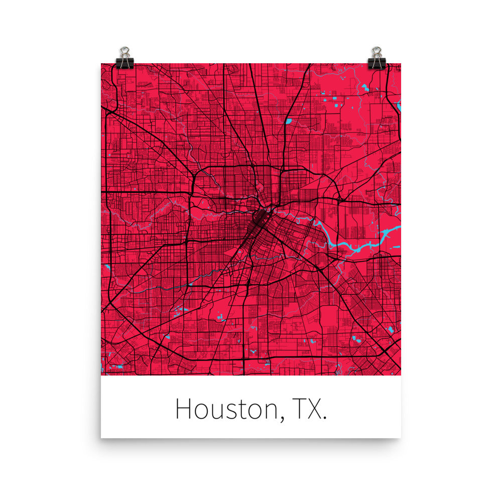 Houston, TX. - Red & Black