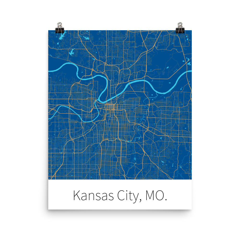 Kansas City, MO. - Royal Blue & Gold