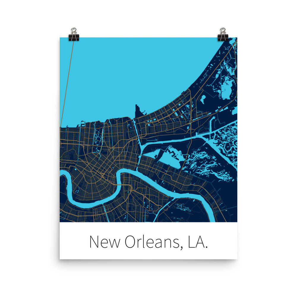 New Orleans, LA. - Navy & Gold