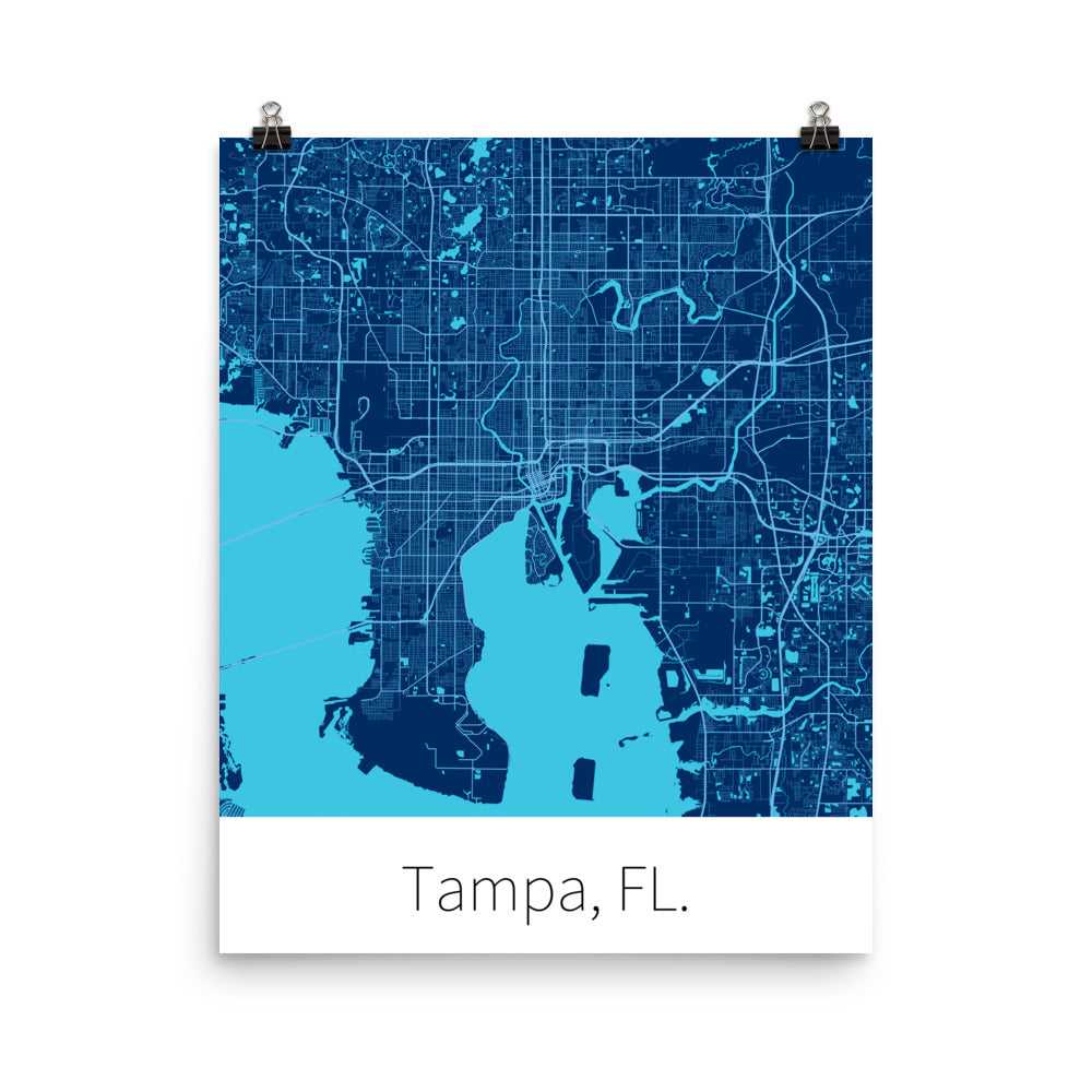 Tampa, FL. - Navy Blue & Columbia Blue