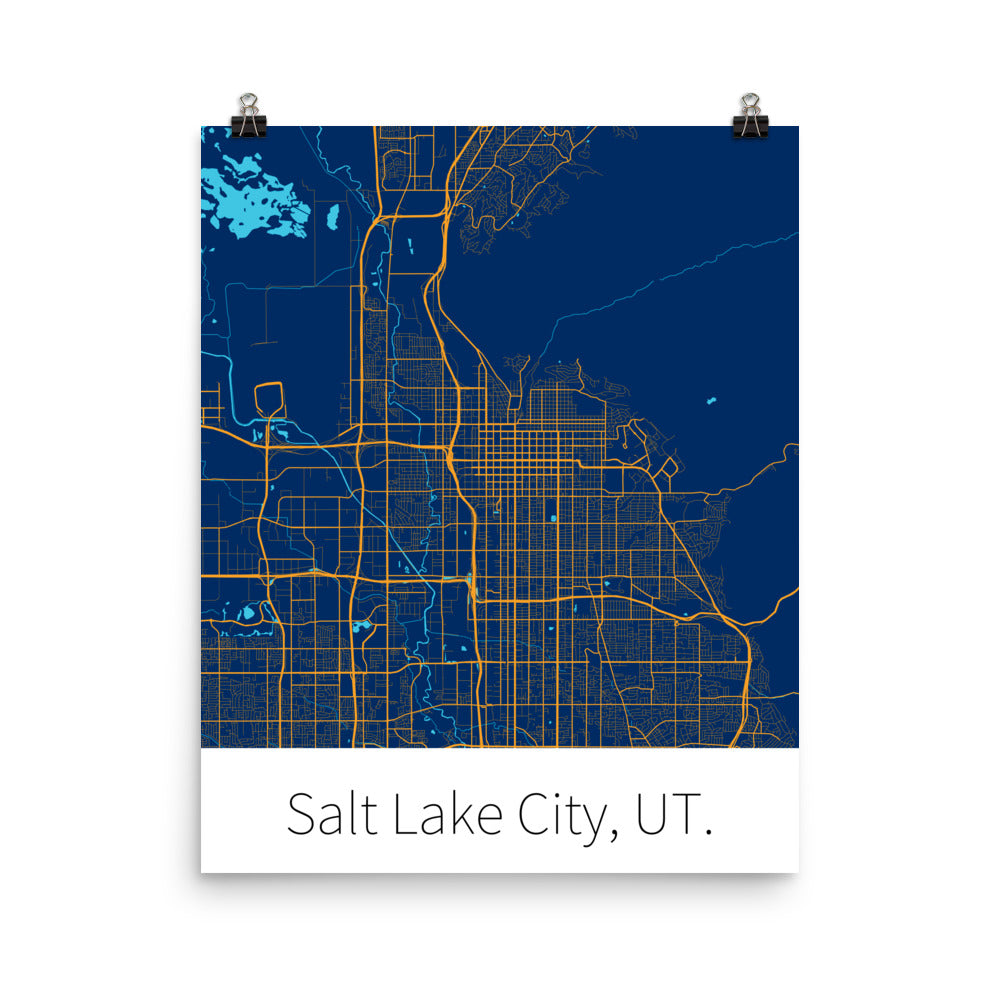 Salt Lake City, UT. - Navy & Yellow