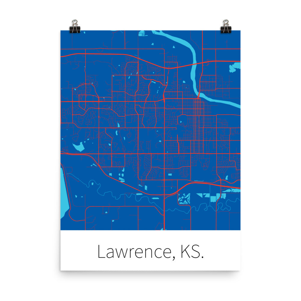 Lawrence, KS. - KU Blue & Crimson