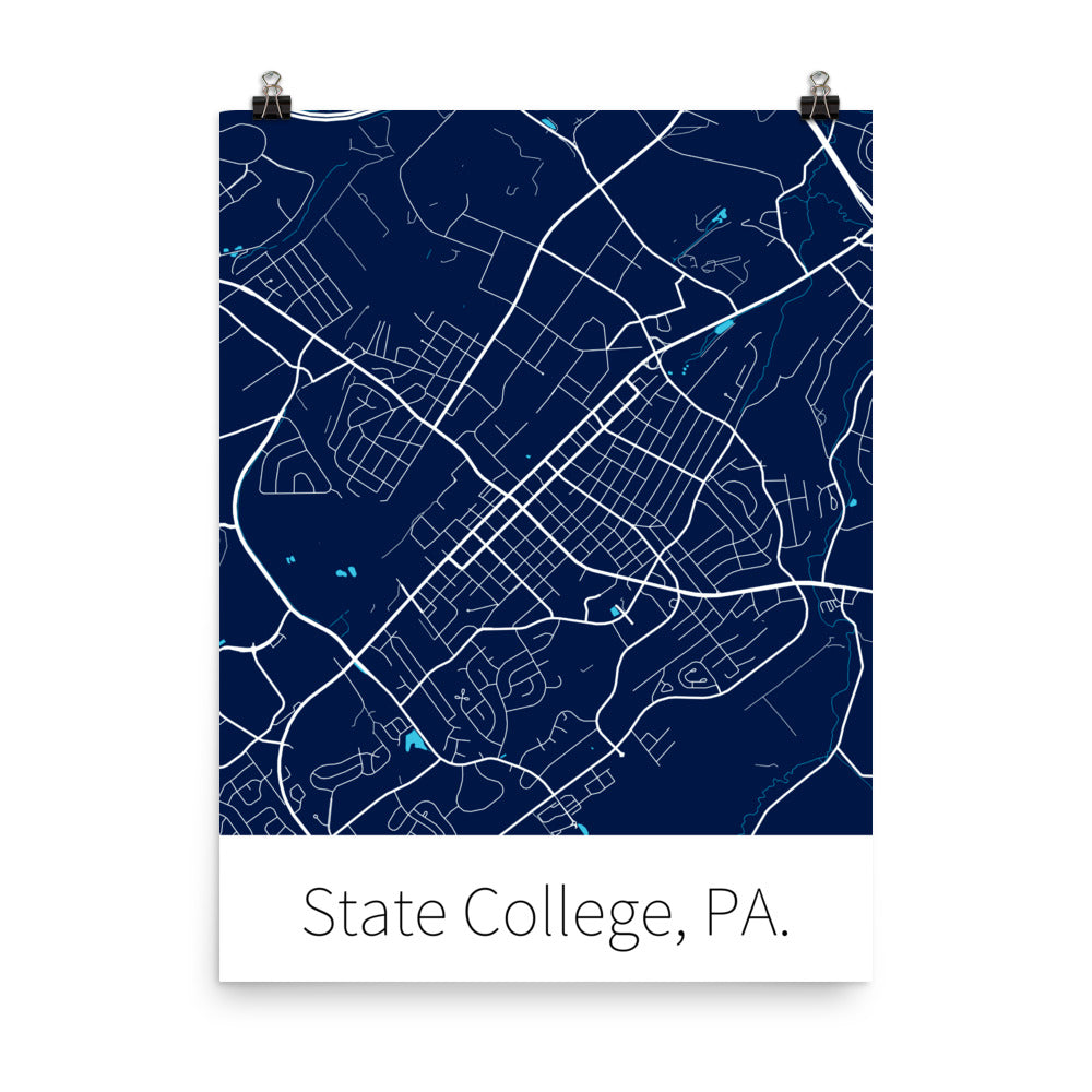 State College, PA. - Blue & White