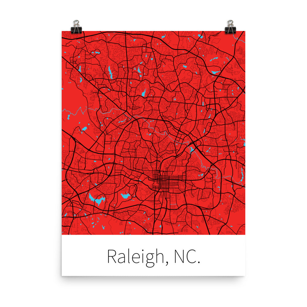 Raleigh, NC. - Red & Black