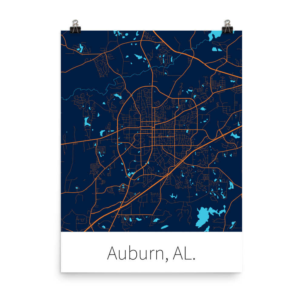 Auburn, AL. - Blue & Orange