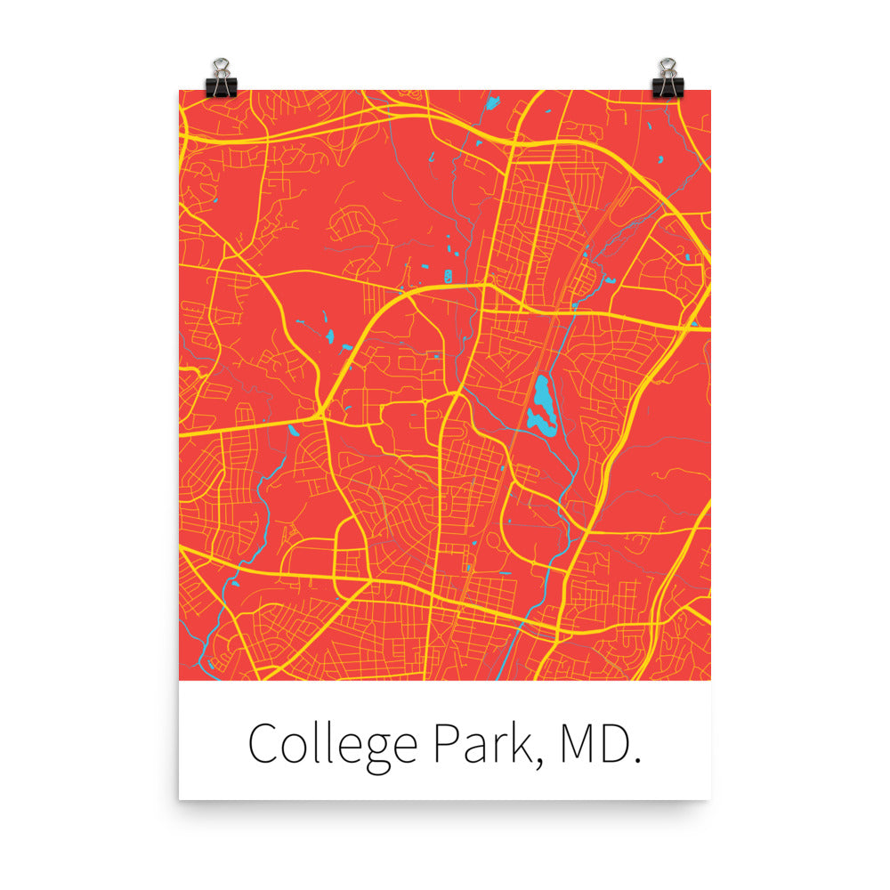 College Park, MD. - Red & Gold