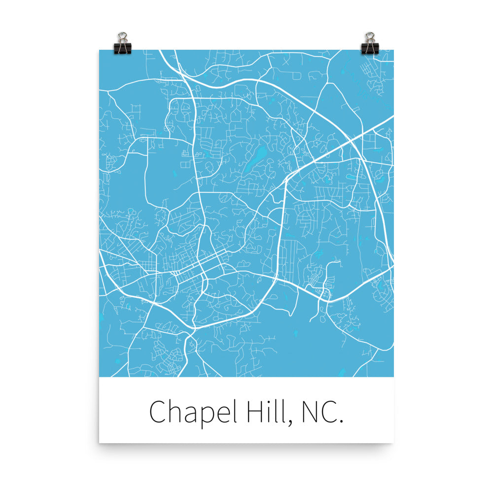 Chapel Hill, NC. - Carolina Blue & White