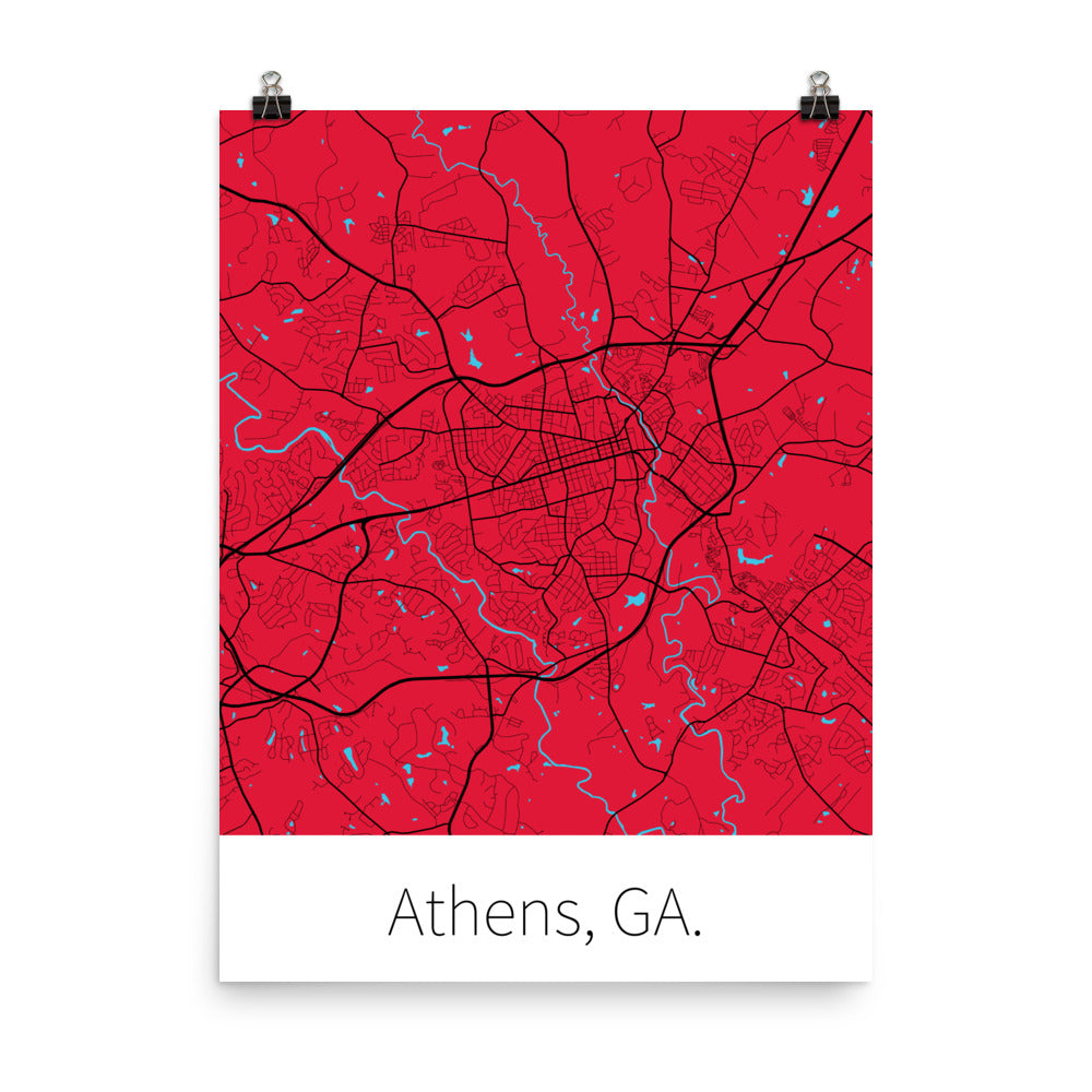 Athens, GA. - Red & Black